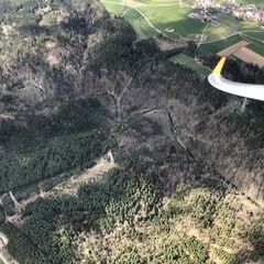 Flugwegposition um 12:23:52: Aufgenommen in der Nähe von Waldshut, Deutschland in 1349 Meter